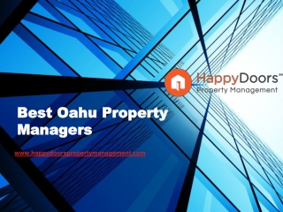 Best Oahu Property Managers - www.happydoorspropertymanagement.com