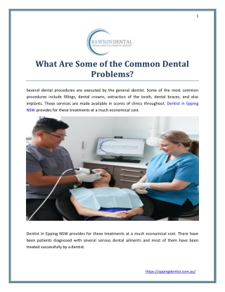 What Are Some of the Common Dental Problems