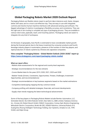 2021 Packaging Robots Industry Global Analysis Report