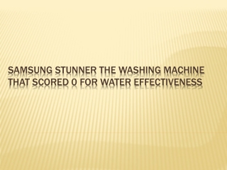 samsung the washing machine stunner water