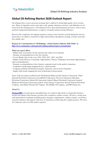 Provincial Demand and manufacturers of Global Oil Refining Industry