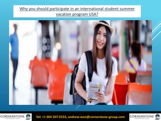 Why you should participate in an international student summer vacation program USA