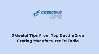 5 Useful Tips From Top Ductile Iron Grating Manufacturer In India