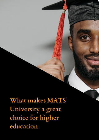 What makes MATS University a great choice for higher education