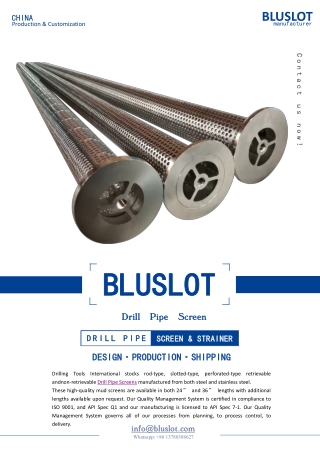 Best Prices for Drill Pipe Screen on Bluslot