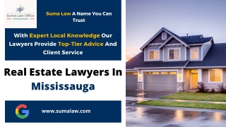 Best And Most Trusted Real Estate Lawyers in Mississauga - Suma Law