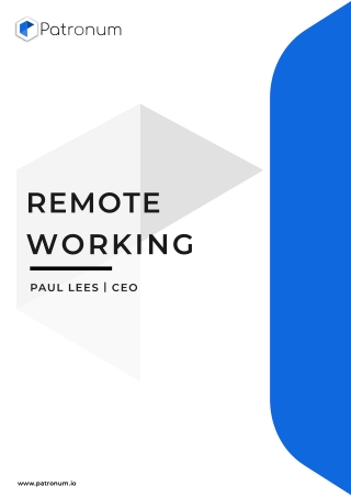 Long Term Strategy for Remote Working