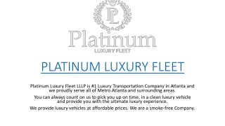 Limousine Rental Services in Atlanta