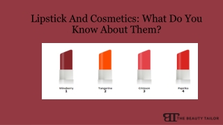 Lipstick And Cosmetics What Do You Know About Them