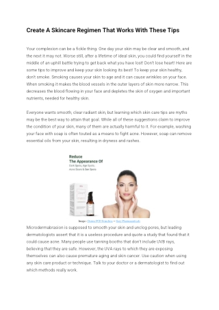 Create A Skincare Regimen That Works With These Tips