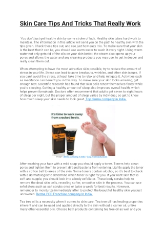 Skin Care Tips And Tricks That Really Work