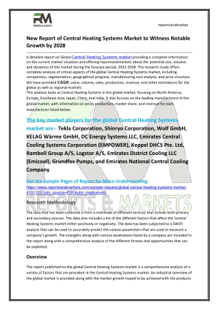 Central Heating Systems Market Forecast 2022