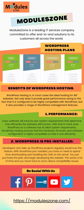 WordPress Hosting Plans - ModulesZone
