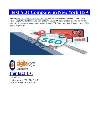 SEO Company in New York USA