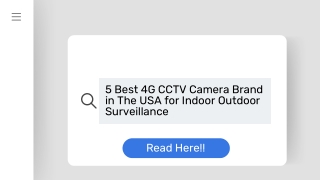 5 Best 4G CCTV Camera Brand in The USA for Indoor Outdoor Surveillance