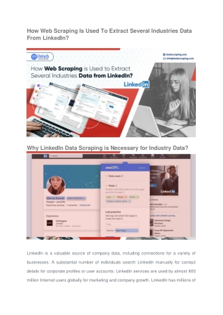 How Web Scraping Is Used To Extract Several Industries Data From LinkedIn?