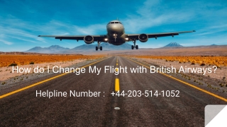 How do I Change My Flight with British Airways?
