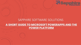 A Short Guide To Microsoft PowerApps and The Power Platform