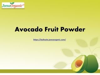 Avocado Fruit Powder