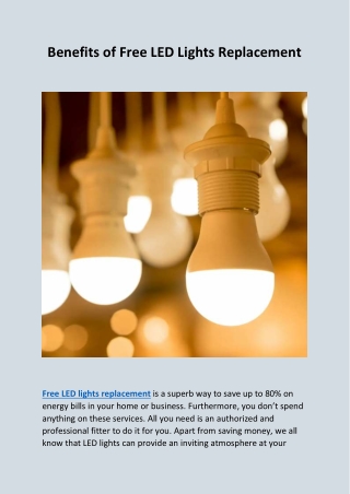 Benefits of Free LED Lights Replacement 1512 (2)