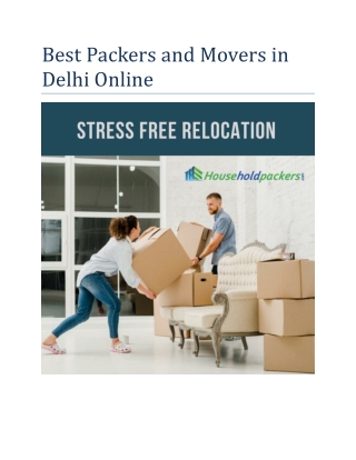 Best Packers and Movers in Delhi Online
