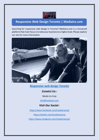 Responsive Web Design Toronto | Mediaira.com