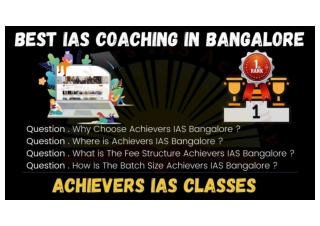 Achievers IAS Best IAS Coaching In Bangalore
