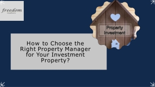 How to Choose the Right Property Manager for Your Investment Property