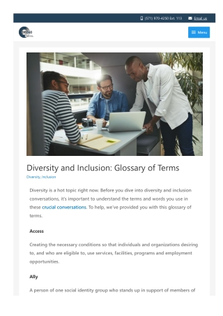 Diversity and Inclusion Glossary of Terms