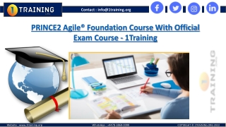 Online PRINCE2 Agile® Foundation Course At 1Traning