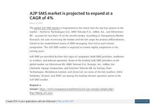 A2P SMS Market to Reach Valuation of US$ 101 Bn by 2030