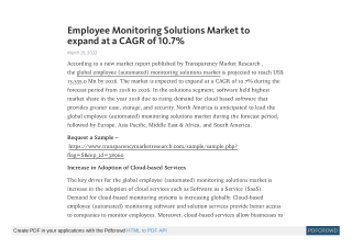 Employee Monitoring Solutions (Automated) Market Analysis 2026