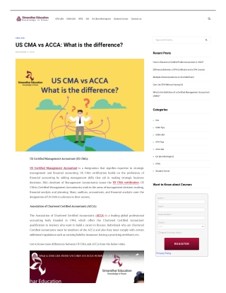 US CMA vs ACCA: What is the difference?
