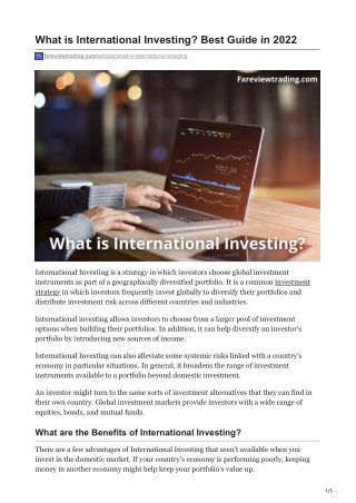 fxreviewtrading.com-What is International Investing Best Guide in 2022