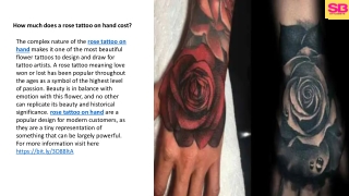 How much does a rose tattoo on hand cost?
