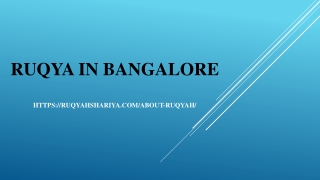 Ruqya in Bangalore
