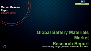 Battery Materials Market Set to Witness Explosive Growth by 2030