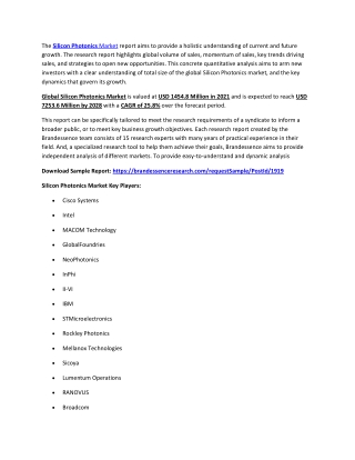 Silicon Photonics Market