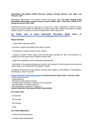 Embolization Microsphere Market