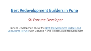 Best redevelopment Builders in Pune