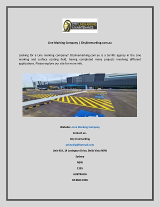 Line Marking Company  Citylinemarking.com