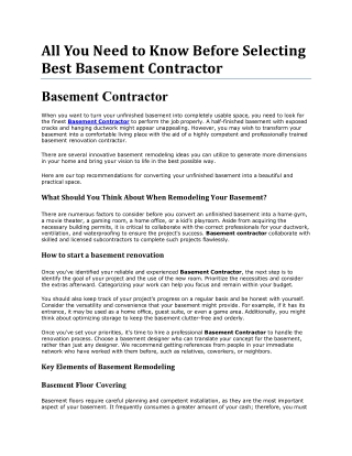 Design your futuristic, innovative, and stylish basement with the most reliable