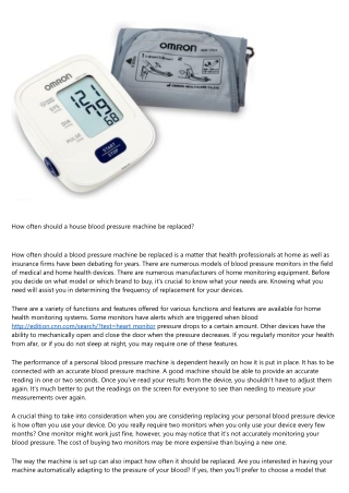 Click here About Blood Pressure Monitor