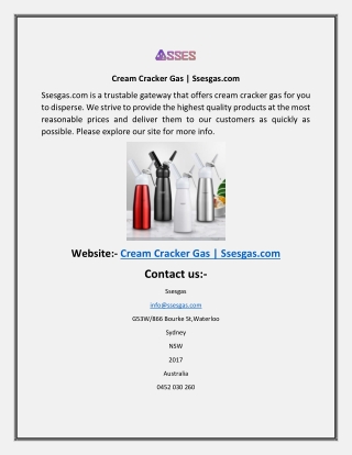 cream cracker gas