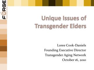 Uni que Issues of Transgender Elders