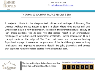 7 Star Hotels In Jodhpur