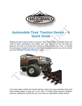Buy Trac-Grabber Offroad Traction Devices Online in Florida
