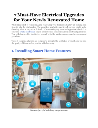 7 Must-Have Electrical Upgrades for Your Newly Renovated Home