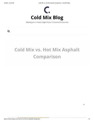 Cold Mix vs. Hot Mix Asphalt Comparison - Cold Mix Blog