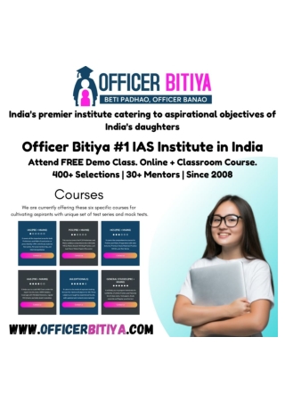 Officer Bitiya Best IAS Coaching In India